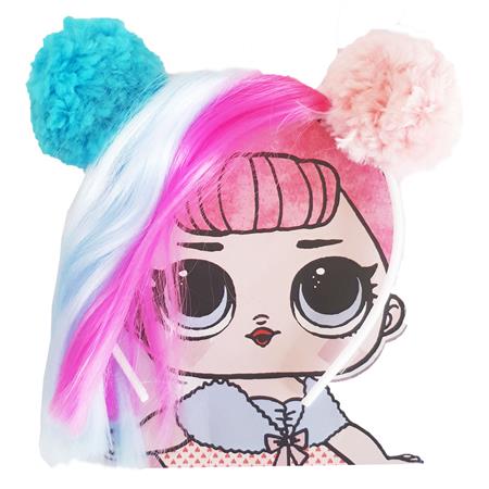 Vincha LOL con pompones y mechas